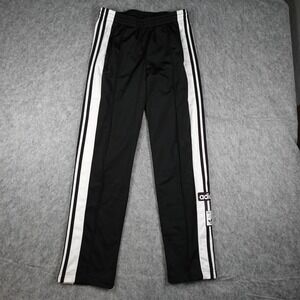 Adidas Pants Womens Small Black Trefoil Adibreak Snap Track Soccer Striped